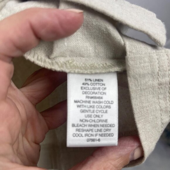 Liz Claiborne Linen Button-Up Sheath Tank Dress Size L - Picture 7 of 9